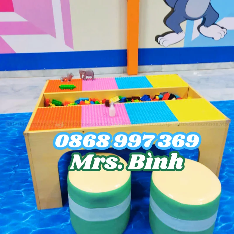 BÀN LEGO GỖ XẾP HÌNH
