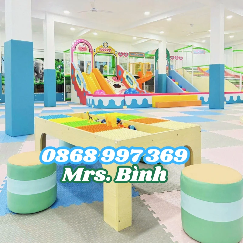 BÀN LEGO GỖ XẾP HÌNH
