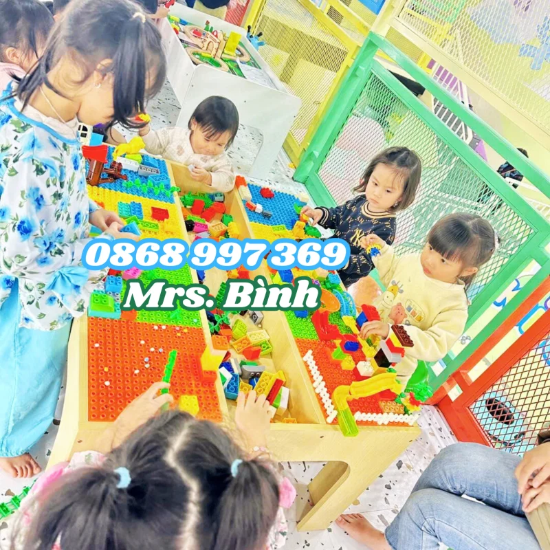 BÀN LEGO GỖ XẾP HÌNH