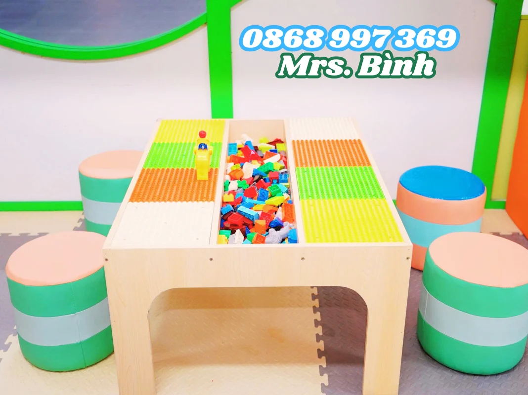 BÀN LEGO GỖ XẾP HÌNH