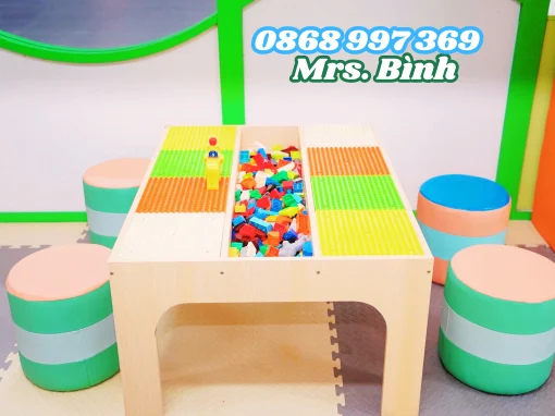 BÀN LEGO GỖ XẾP HÌNH