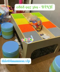 BÀN LEGO GỖ XẾP HÌNH