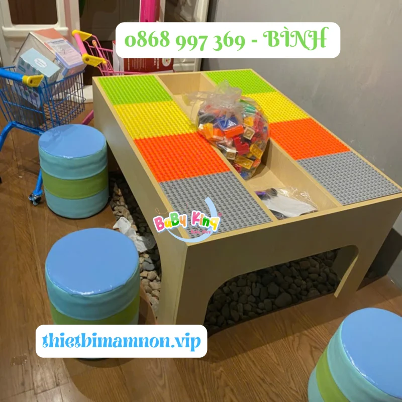 BÀN LEGO GỖ XẾP HÌNH