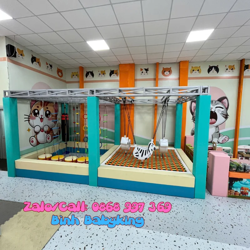 BỘ NGỰA NHÚN VẬN ĐỘNG TRONG KHU VUI CHƠI 